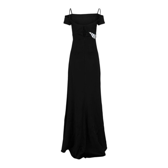 NWT Givenchy Cold Shoulder Cutout Gown in Black - Size 6 - Picture 2 of 11